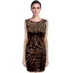 Chocolate Texture, Dark Chocolate Background Classic Sleeveless Midi Dress