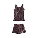 Chocolate Texture, Dark Chocolate Background Kids  Boyleg Swimsuit