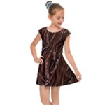 Chocolate Texture, Dark Chocolate Background Kids  Cap Sleeve Dress