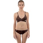 Chocolate Texture, Dark Chocolate Background Wrap Around Bikini Set