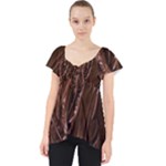 Chocolate Texture, Dark Chocolate Background Lace Front Dolly Top