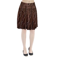 Chocolate Texture, Dark Chocolate Background Pleated Skirt from ArtsNow.com