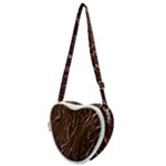 Chocolate Texture, Dark Chocolate Background Heart Shoulder Bag