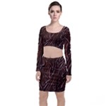 Chocolate Texture, Dark Chocolate Background Top and Skirt Sets