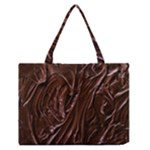 Chocolate Texture, Dark Chocolate Background Zipper Medium Tote Bag