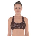 Chocolate Texture, Dark Chocolate Background Cross Back Sports Bra