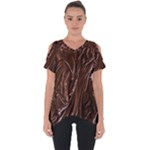 Chocolate Texture, Dark Chocolate Background Cut Out Side Drop T-Shirt