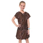 Chocolate Texture, Dark Chocolate Background Kids  Drop Waist Dress