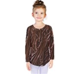 Chocolate Texture, Dark Chocolate Background Kids  Long Sleeve T-Shirt