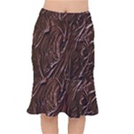 Chocolate Texture, Dark Chocolate Background Short Mermaid Skirt