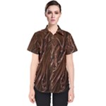 Chocolate Texture, Dark Chocolate Background Women s Short Sleeve Shirt