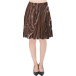 Chocolate Texture, Dark Chocolate Background Velvet High Waist Skirt