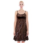 Chocolate Texture, Dark Chocolate Background Spaghetti Strap Velvet Dress