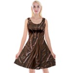 Chocolate Texture, Dark Chocolate Background Reversible Velvet Sleeveless Dress