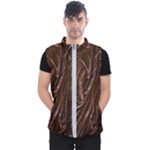 Chocolate Texture, Dark Chocolate Background Men s Puffer Vest