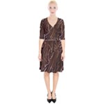 Chocolate Texture, Dark Chocolate Background Wrap Up Cocktail Dress