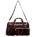 Chocolate Texture, Dark Chocolate Background Sports Gym Duffle Bag with Shoe Compartment