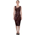 Chocolate Texture, Dark Chocolate Background Sleeveless Pencil Dress