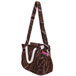 Chocolate Texture, Dark Chocolate Background Rope Handles Shoulder Strap Bag