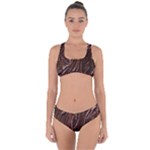 Chocolate Texture, Dark Chocolate Background Criss Cross Bikini Set