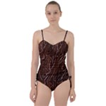 Chocolate Texture, Dark Chocolate Background Sweetheart Tankini Set