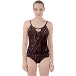 Chocolate Texture, Dark Chocolate Background Cut Out Top Tankini Set