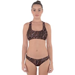 Chocolate Texture, Dark Chocolate Background Cross Back Hipster Bikini Set from ArtsNow.com