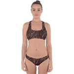 Chocolate Texture, Dark Chocolate Background Cross Back Hipster Bikini Set