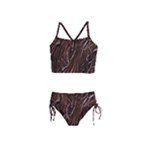 Chocolate Texture, Dark Chocolate Background Girls  Tankini Swimsuit