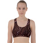 Chocolate Texture, Dark Chocolate Background Back Weave Sports Bra