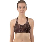 Chocolate Texture, Dark Chocolate Background Back Web Sports Bra