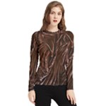 Chocolate Texture, Dark Chocolate Background Women s Long Sleeve Rash Guard