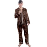 Chocolate Texture, Dark Chocolate Background Men s Long Sleeve Satin Pajamas Set