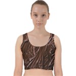 Chocolate Texture, Dark Chocolate Background Velvet Racer Back Crop Top