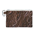 Chocolate Texture, Dark Chocolate Background Canvas Cosmetic Bag (Medium)