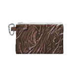 Chocolate Texture, Dark Chocolate Background Canvas Cosmetic Bag (Small)