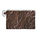 Chocolate Texture, Dark Chocolate Background Canvas Cosmetic Bag (Large)