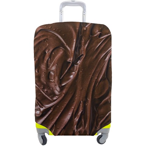 Chocolate Texture, Dark Chocolate Background Luggage Cover (Large) from ArtsNow.com