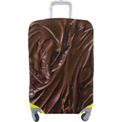 Chocolate Texture, Dark Chocolate Background Luggage Cover (Large) from ArtsNow.com