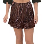 Chocolate Texture, Dark Chocolate Background Fishtail Mini Chiffon Skirt