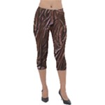 Chocolate Texture, Dark Chocolate Background Lightweight Velour Capri Leggings 