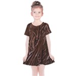 Chocolate Texture, Dark Chocolate Background Kids  Simple Cotton Dress