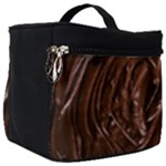 Chocolate Texture, Dark Chocolate Background Make Up Travel Bag (Big)