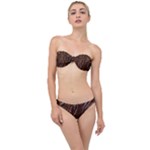 Chocolate Texture, Dark Chocolate Background Classic Bandeau Bikini Set