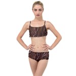 Chocolate Texture, Dark Chocolate Background Layered Top Bikini Set