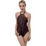 Chocolate Texture, Dark Chocolate Background Go with the Flow One Piece Swimsuit