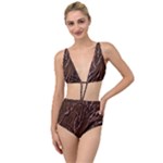 Chocolate Texture, Dark Chocolate Background Tied Up Two Piece Swimsuit