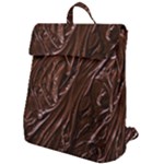 Chocolate Texture, Dark Chocolate Background Flap Top Backpack