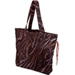 Chocolate Texture, Dark Chocolate Background Drawstring Tote Bag