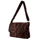 Chocolate Texture, Dark Chocolate Background Full Print Messenger Bag (S)